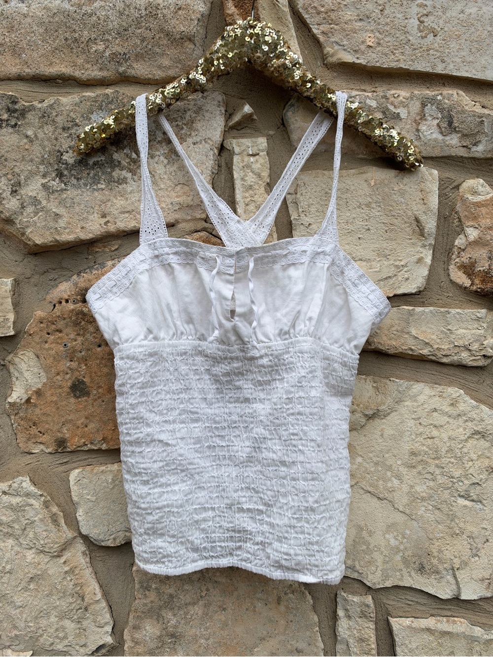 White free people tank top size medium